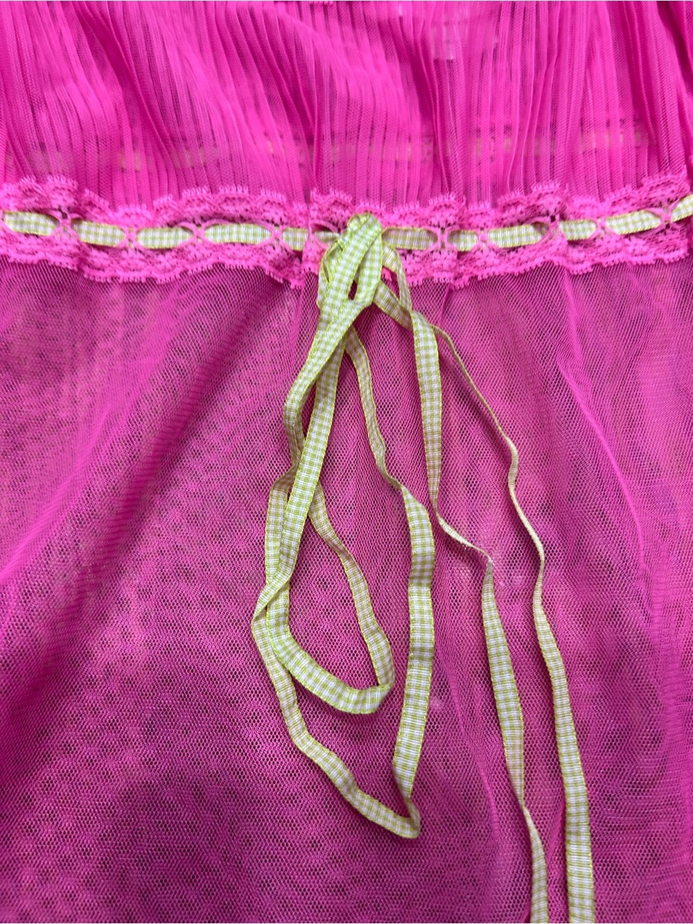 Victoria’s Secret Pink Sheer Babydoll Cami Lingerie Top Size Large Y2K Honeymoon - Picture 4 of 8